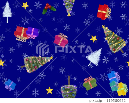 クリスマスのシームレスパターン　D-4 119580632