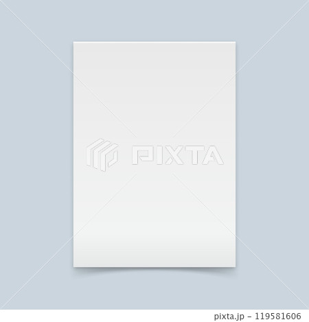 White sheet of paper in flat style. Empty paper note vector illustration on isolated background. Blank document sign business concept. 119581606