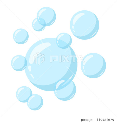 Bath foam icon in flat style. Shampoo bubbles vector illustration on isolated background. Soap bubbles sign business concept. Bath foam icon in flat style. Shampoo bubbles vector illustration on isolated background. Soap bubbles sign business concept. 119581679