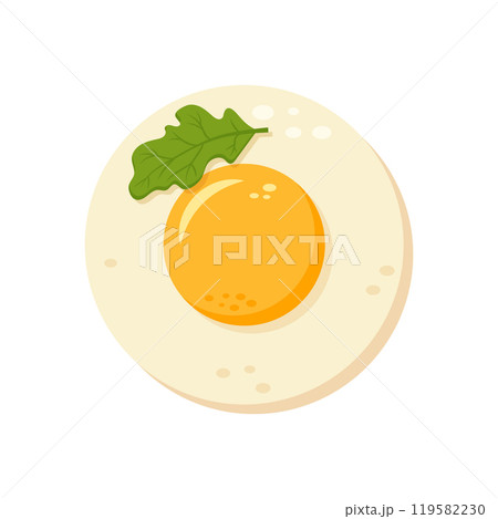 Fried egg icon in flat style. Omelet vector illustration on isolated background. Healthy food sign business concept. Fried egg icon in flat style. Omelet vector illustration on isolated background. Healthy food sign business concept. 119582230