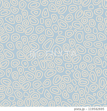Seamless pattern with an organic, abstract hand-drawn pebbles or irregular stones. 119582695