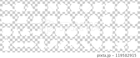 図形のアイコンセット ホワイト 図形のアイコンセット ホワイト 119582915