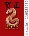 2025年賀状へび巳年縁起の良い絵柄 119582989