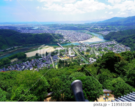 岩国城より望む街並み(山口県岩国市) 岩国城より望む街並み(山口県岩国市) 119583168