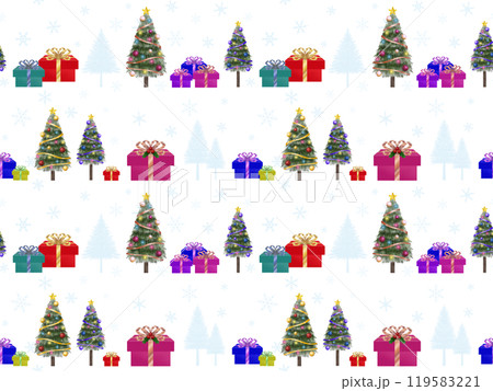 クリスマスのシームレスパターン F-1' 119583221