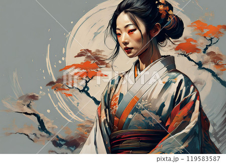 着物を着た女性 119583587