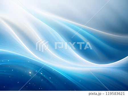 水色のウェーブ背景 119583621