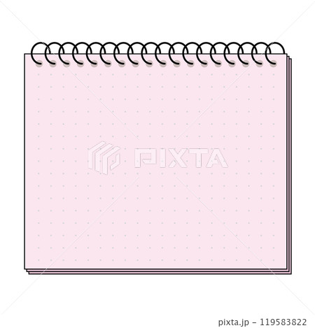 シンプルなメモ用紙のフレームイラスト 119583822