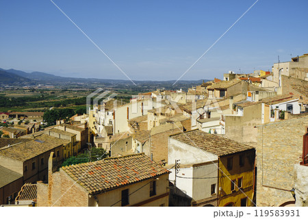 birds eye view of Barbera de la Conca, Spain birds eye view of Barbera de la Conca, Spain 119583931