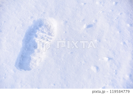積雪 足跡 積雪 足跡 119584779