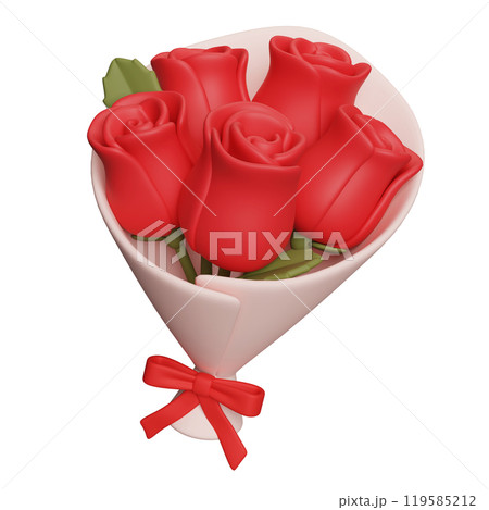 red rose posy 3D graphic 119585212