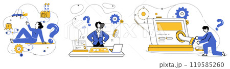 Service innovation vector illustration. Original concepts are paintbrushes coloring canvas successful service innovations Uniqueness is lighthouse guiding businesses through storms competition Service innovation vector illustration. Original concepts are paintbrushes coloring canvas successful service innovations Uniqueness is lighthouse guiding businesses through storms competition 119585260