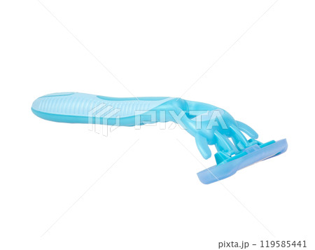 Lady razor for shaving isolated on the white background Lady razor for shaving isolated on the white background 119585441