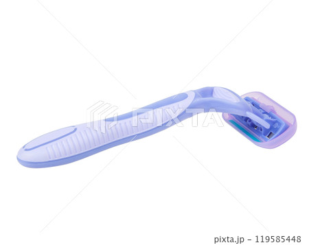 Lady razor for shaving isolated on the white background 119585448