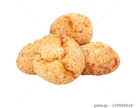 Coconut cookie organic isolated on the white background Coconut cookie organic isolated on the white background 119585624