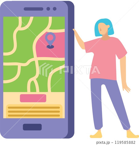 Online parcel delivery icon mobile app vector 119585882