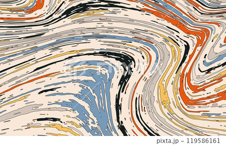 A colorful composition of liquid art. Dynamic shapes create a vortex effect. The movement of air flows. Template for backgrounds, textures and creative design A colorful composition of liquid art. Dynamic shapes create a vortex effect. The movement of air flows. Template for backgrounds, textures and creative design 119586161