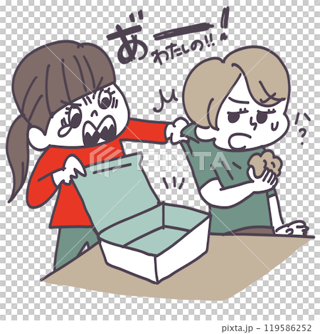 お菓子を食べて兄弟喧嘩勃発 119586252