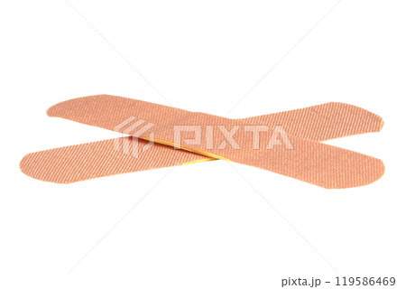 Medical patch plaster isolated on the white 119586469