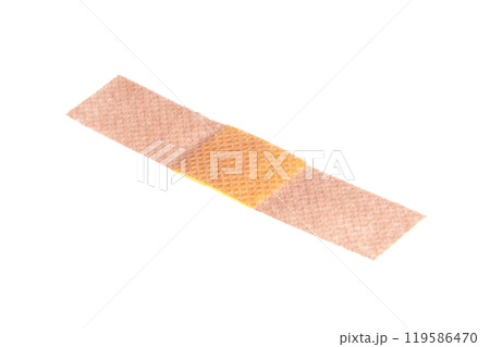 Medical patch plaster isolated on the white Medical patch plaster isolated on the white 119586470
