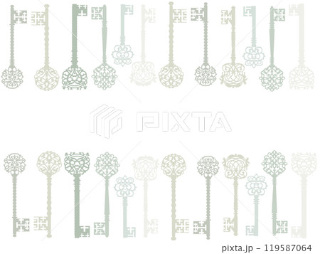 アンティーク鍵ニュアンスカラー 119587064