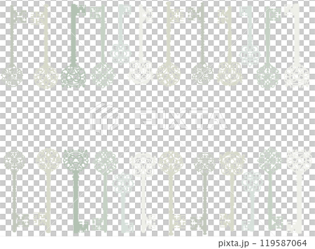 アンティーク鍵ニュアンスカラー 119587064