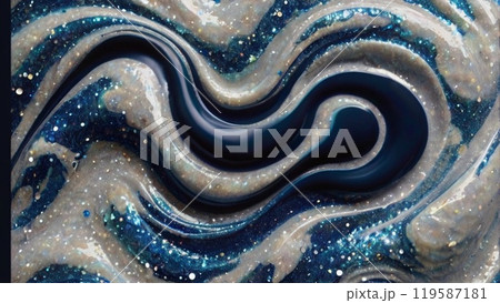 黒背景モダン真珠と花のコピースペース背景画像テクスチャ 119587181