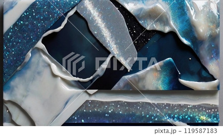 黒背景モダン真珠と花のコピースペース背景画像テクスチャ 119587183