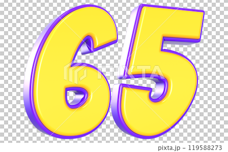 Number 3D Yellow And Purple Number 3D Yellow And Purple 119588273