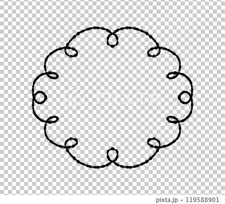 Simple hand-drawn style frame material 119588901