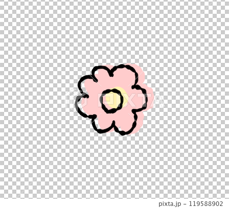 Hand-drawn flower illustration vector Hand-drawn flower illustration vector 119588902