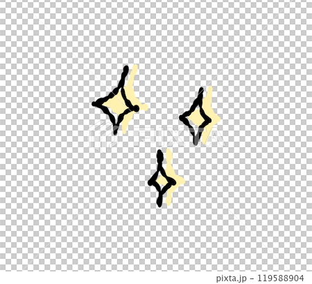 手描きのキラキラの素材　ベクター 119588904