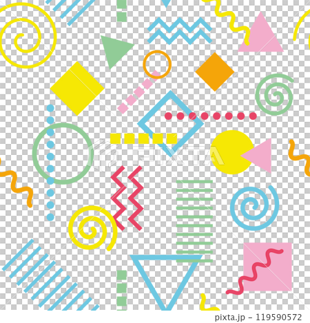Geometric seamless pattern (colorful white background) Geometric seamless pattern (colorful white background) 119590572