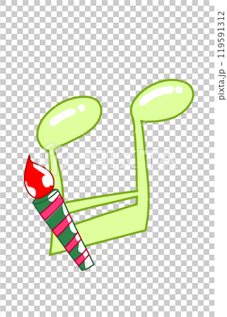 Musical note with candle 119591312