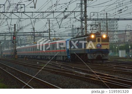 つくばエクスプレスTX-2000系電車の甲種輸送列車(新車回送列車)_2008/6/29撮影 119591320
