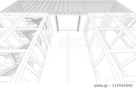 3D illustration of industrial project 119592040