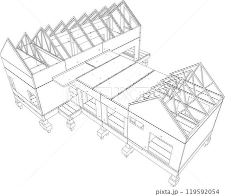 3D illustration of industrial project 119592054