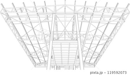 3D illustration of industrial project 3D illustration of industrial project 119592073