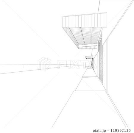 3D illustration of industrial project 119592136