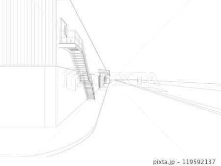 3D illustration of industrial project 3D illustration of industrial project 119592137