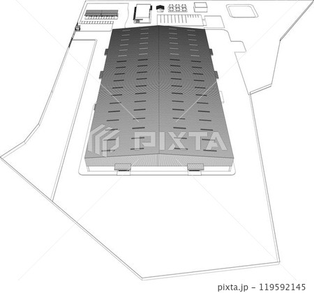 3D illustration of industrial project 3D illustration of industrial project 119592145