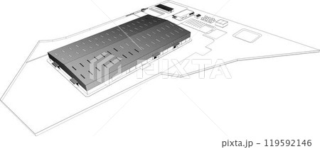 3D illustration of industrial project 119592146