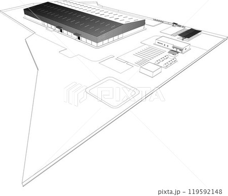 3D illustration of industrial project 119592148