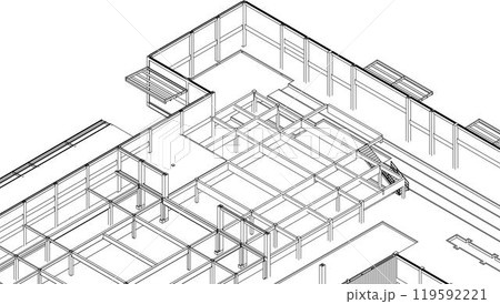 3D illustration of industrial project 119592221