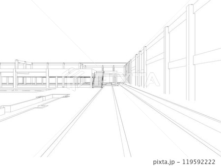 3D illustration of industrial project 119592222
