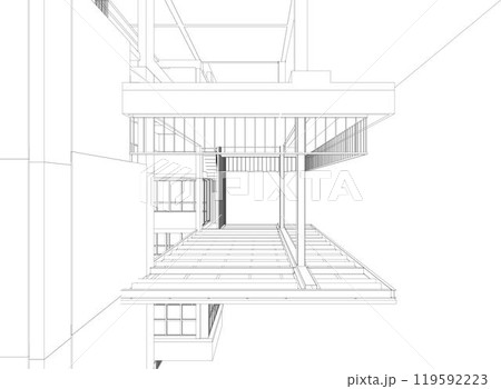3D illustration of industrial project 119592223