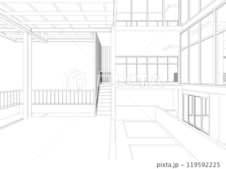 3D illustration of industrial project 3D illustration of industrial project 119592225