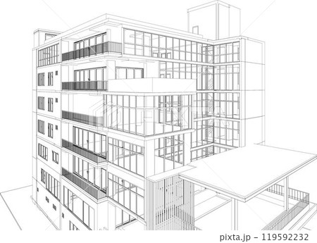 3D illustration of industrial project 119592232