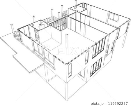 3D illustration of industrial project 119592257