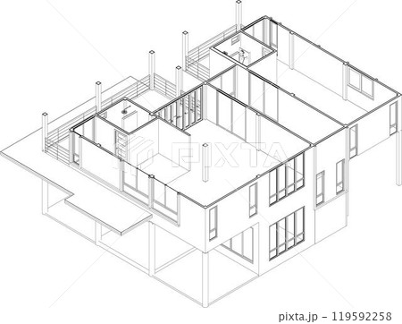 3D illustration of industrial project 119592258